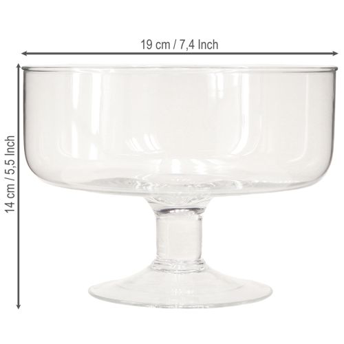 Product Glass bowl for floating candles Bowl with base Ø19cm H14cm