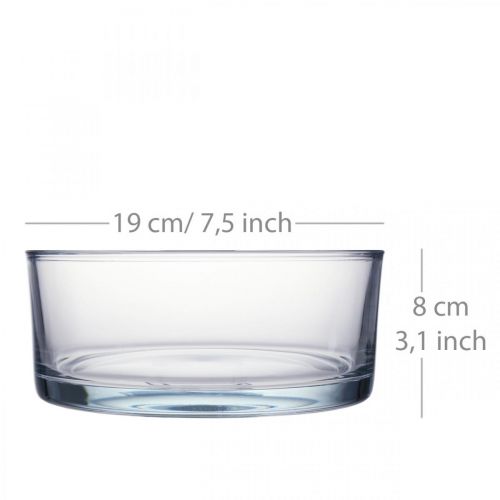 Floristik24 Glass bowl Ø19cm H8cm