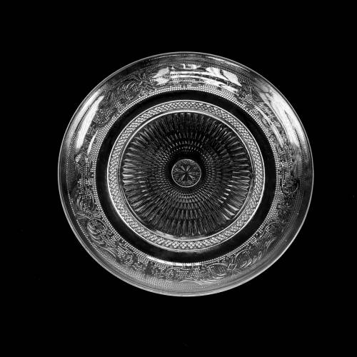 Glass plate antique Ø14.5cm 6pcs