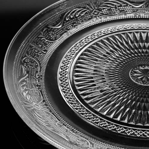 Product Glass plate antique Ø29cm H2.5cm 2pcs