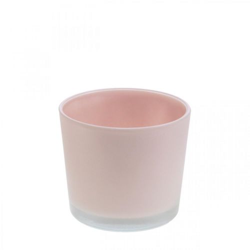 Floristik24 Flower pot glass planter pink glass tub Ø10cm H8.5cm