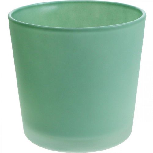 Floristik24 Glass flower pot green planter glass tub Ø11.5cm H11cm