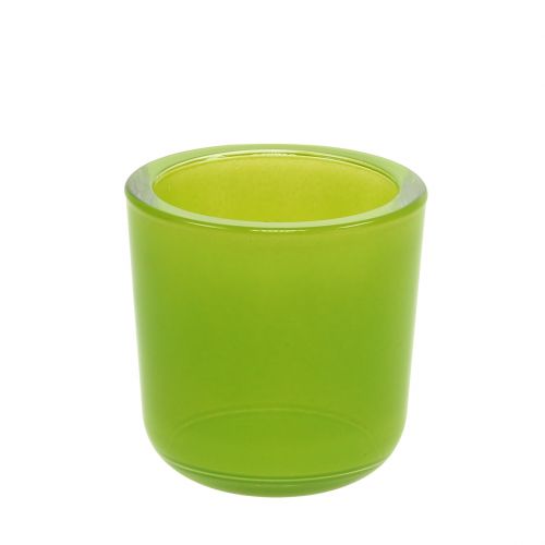Floristik24 Glass pot Ø7.8cm H8cm apple green