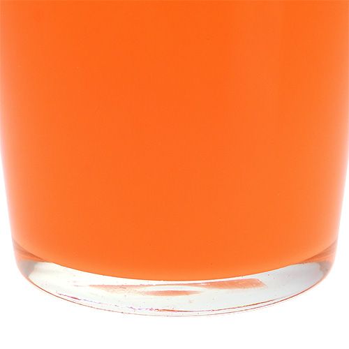 Floristik24 Glass planter orange Ø10cm H8.5cm