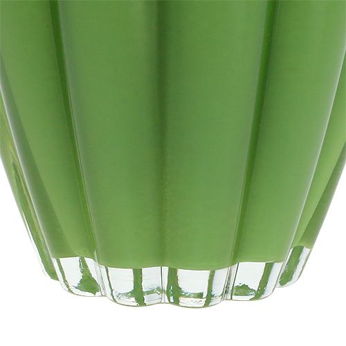 Floristik24 Glass Vase "Bloom" Green Ø14cm H17cm