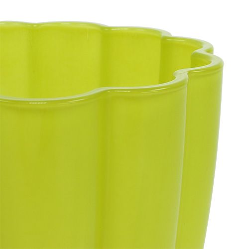 Product Glass vase &quot;Bloom&quot; lime Ø14cm H17cm
