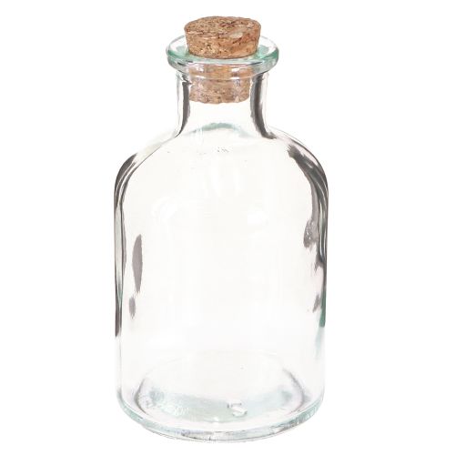 Floristik24 Glass Vase Bottles Decorative Vase with Cork H10.5cm 8 pcs