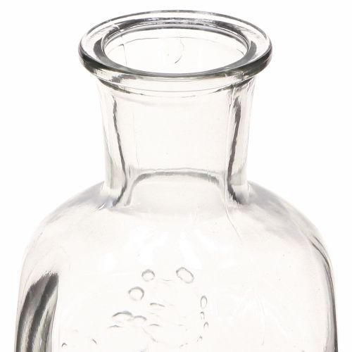 Product Glass vase bottle vase with motif vase glass clear H19cm 2pcs