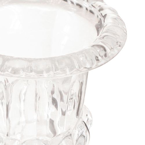 Product Glass Vase Small Vase with Base Clear Retro Ø11cm H14cm