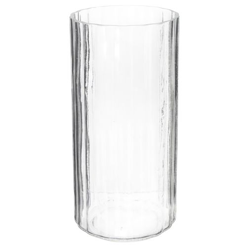 High-quality glass vase for decorative arrangement in modern homes, 24cm