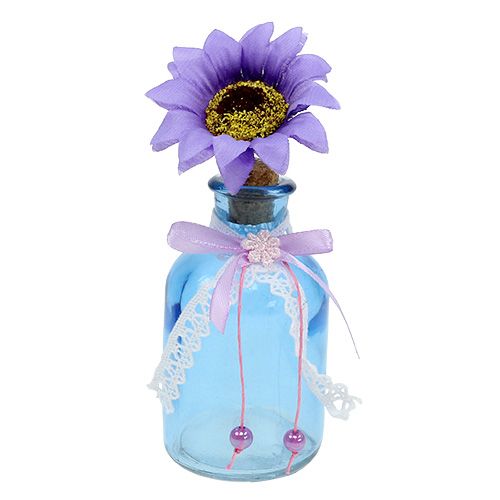Floristik24 Glass vase with flower mix Ø5.5cm H16cm 3pcs