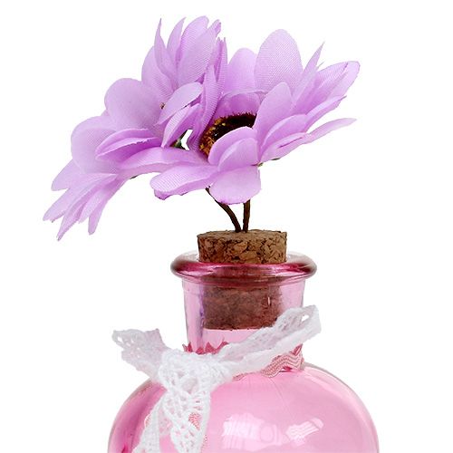 Floristik24 Glass vase with flower mix Ø5.5cm H16cm 3pcs
