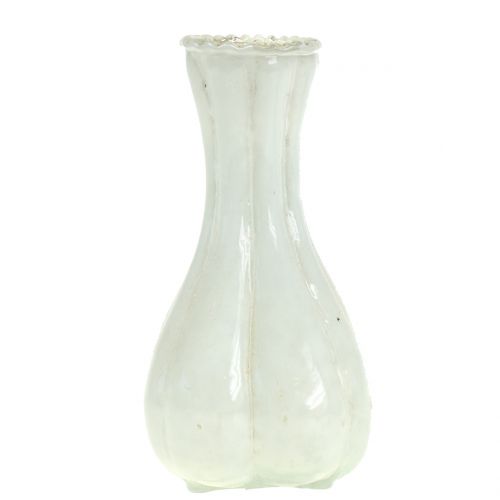 Floristik24 Glass vase peasant silver white H11cm 6pcs