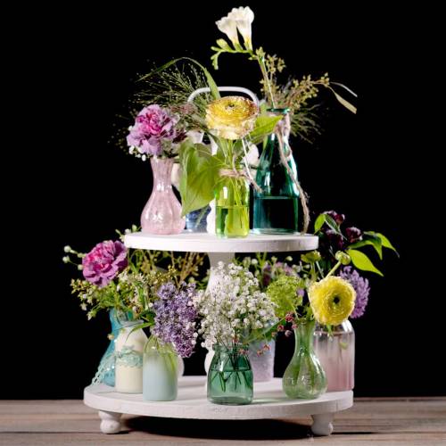 Floristik24 Glass Vase Farmer's Silver Pink H11cm 6pcs