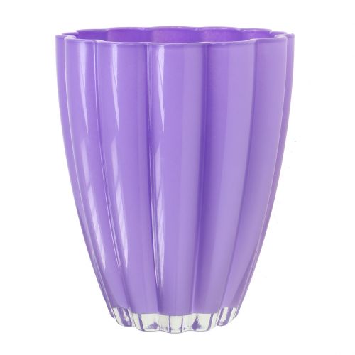 Floristik24 Glass Vase "Bloom" Lilac Ø14cm H17cm