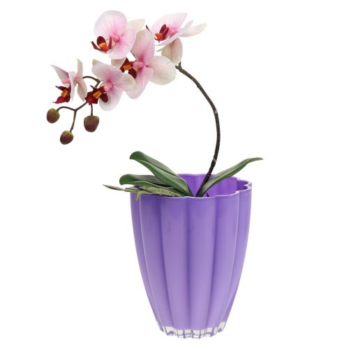 Product Glass Vase &quot;Bloom&quot; Lilac Ø14cm H17cm