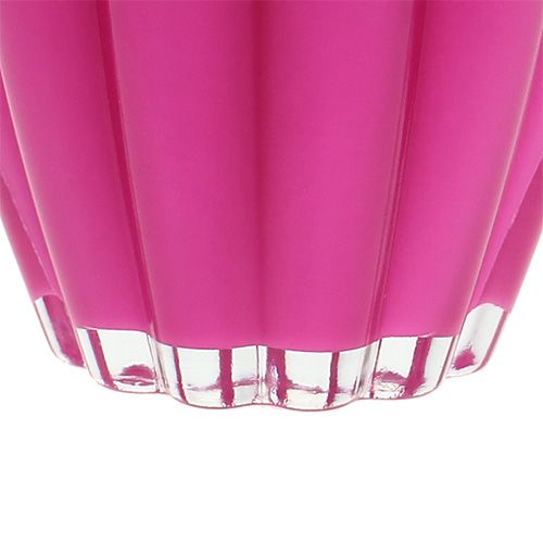 Floristik24 Glass Vase "Bloom" Pink Ø14cm H17cm