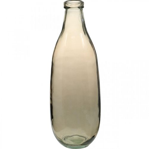 Floristik24 Glass vase brown large floor vase or table decoration glass Ø15cm H40cm