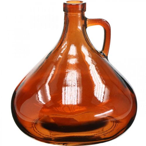 Floristik24 Glass vase vintage look glass decoration brown Ø17cm H18cm