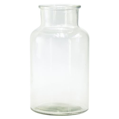 Glass vase decorative bottle pharmacist glass retro Ø14cm H25cm