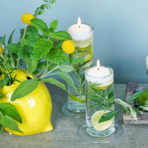 Floristik24 Glass vase with foot Clear Ø6cm H25cm