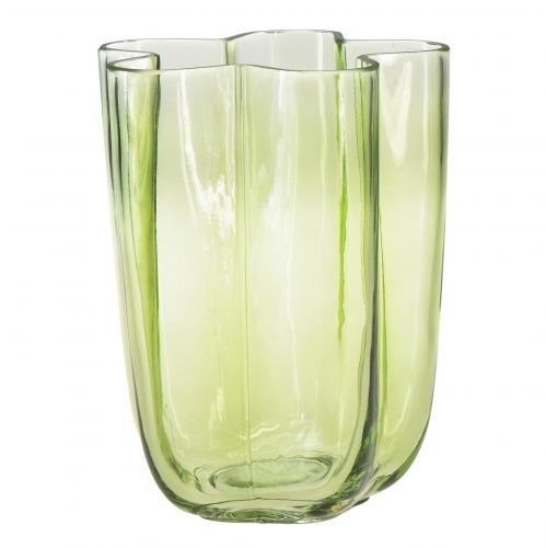 Floristik24 Glass vase green vase flower decorative vase Ø15cm H20cm