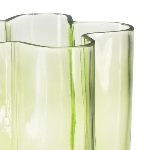 Floristik24 Glass vase green vase flower decorative vase Ø15cm H20cm