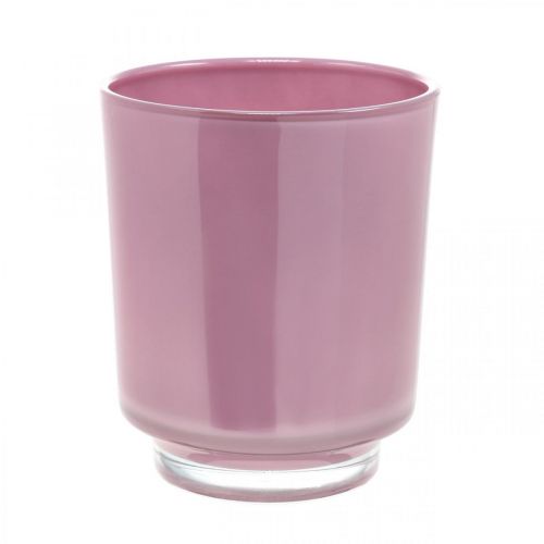 Floristik24 Orchid planter glass pink H16cm Ø13.4cm