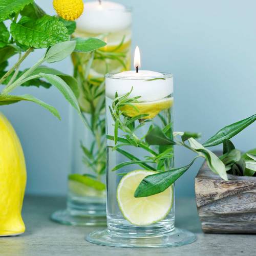 Floristik24 Glass vase with foot Clear Ø6cm H20cm