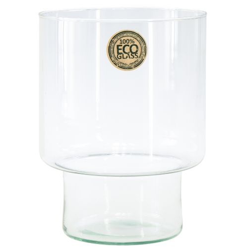 Product Glass vase with foot decorative vase glass table decoration Ø15cm H20cm