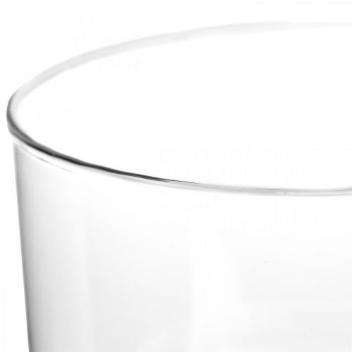 Floristik24 Glass vase with foot ROY lantern glass decoration Ø16cm H20cm