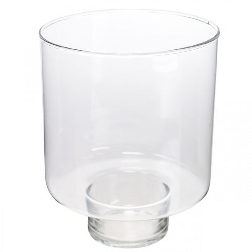 Floristik24 Glass vase with foot ROY lantern glass decoration Ø16cm H20cm