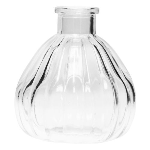 Floristik24 Glass Vases Mini Vases Glass Bulbous Clear 8.5x9.5cm 6 Pcs