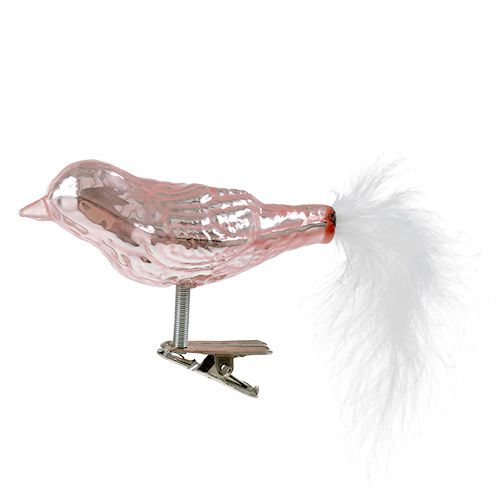 Floristik24 Glass bird at the clip 8cm sort. 3st