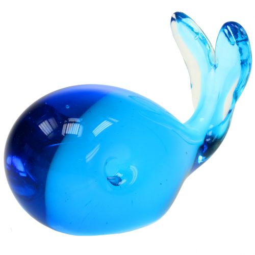 Product Glass Whale Blue L12cm