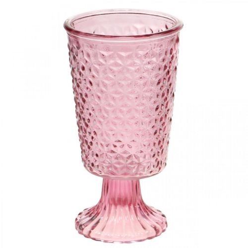 Candle cup, cup glass, lantern, glass decoration Ø10cm H18.5cm