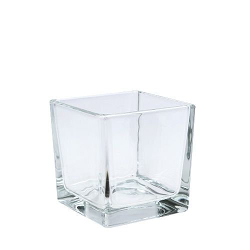 Glass cube clear 8cm x 8cm x 8cm 6pcs