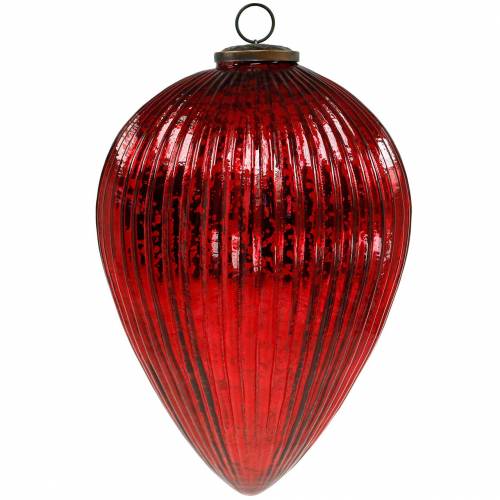 Floristik24 Christmas decoration for hanging glass spigot red giant 27cm