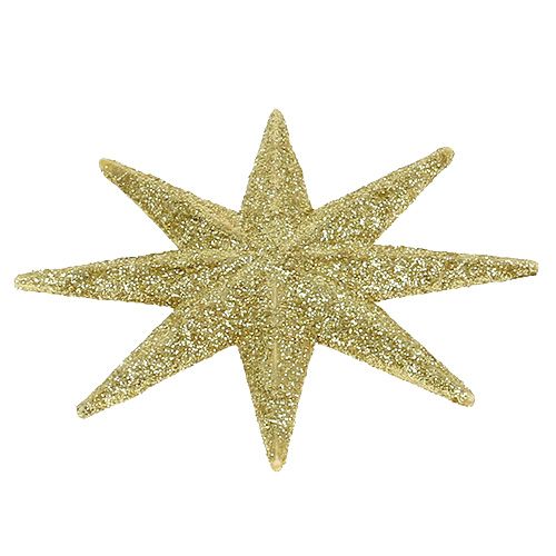 Product Glitter star gold Ø10cm 12pcs
