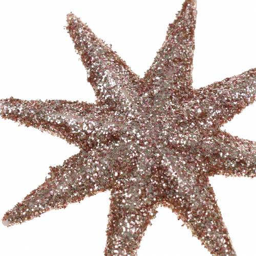 Floristik24 Star Glitter Rose Gold 5cm 20 pcs