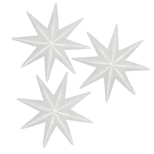 Product Glitter star white 10cm 12pcs