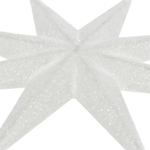 Product Glitter star white 10cm 12pcs