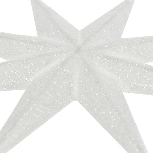 Product Glitter Star White 10cm 12 pcs