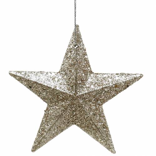 Product Glitter star champagne 9.5/5cm 18 pcs