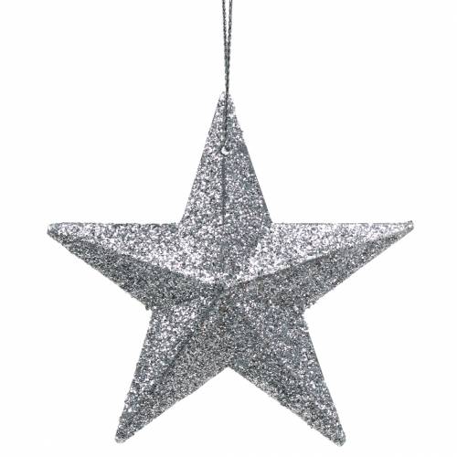 Product Glitter star silver 9.5/5cm 18 pcs