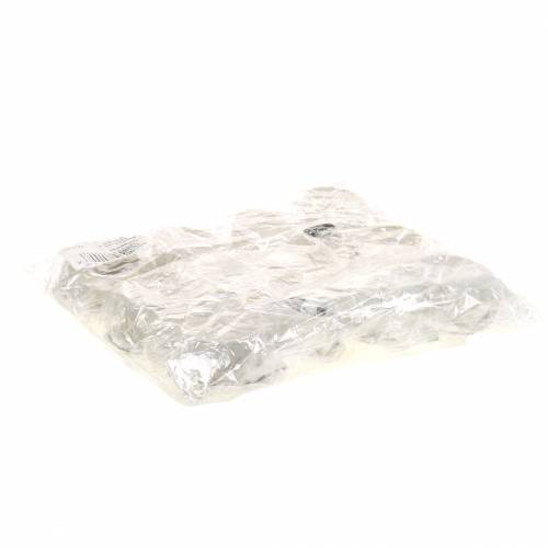 Floristik24 Christmas tree decorations cup white glitter 8cm 12pcs