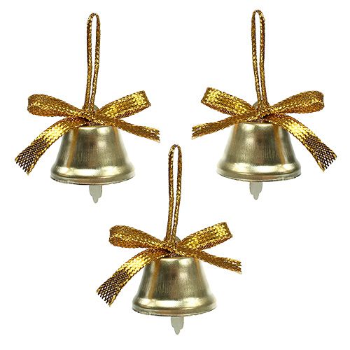 Floristik24 Bell gold 2.5cm 12pcs