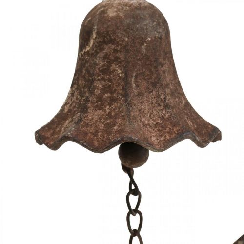 Deco bell antique metal bell metal decoration rust look H53cm