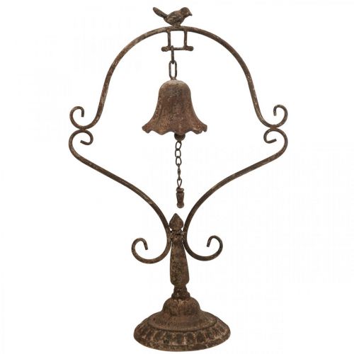 Deco bell antique metal bell metal decoration rust look H53cm