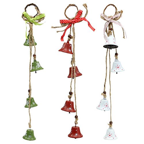 Floristik24 Bell set for hanging 45cm sort. 3st